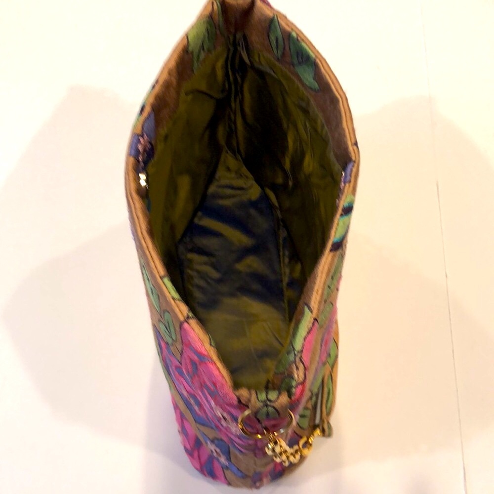 Pierre Urbach Vintage Floral Embroidered Bead and Sequin Chain Tote Bag  - EC - Picture 6 of 15